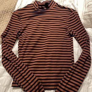 Striped Turtle Neck